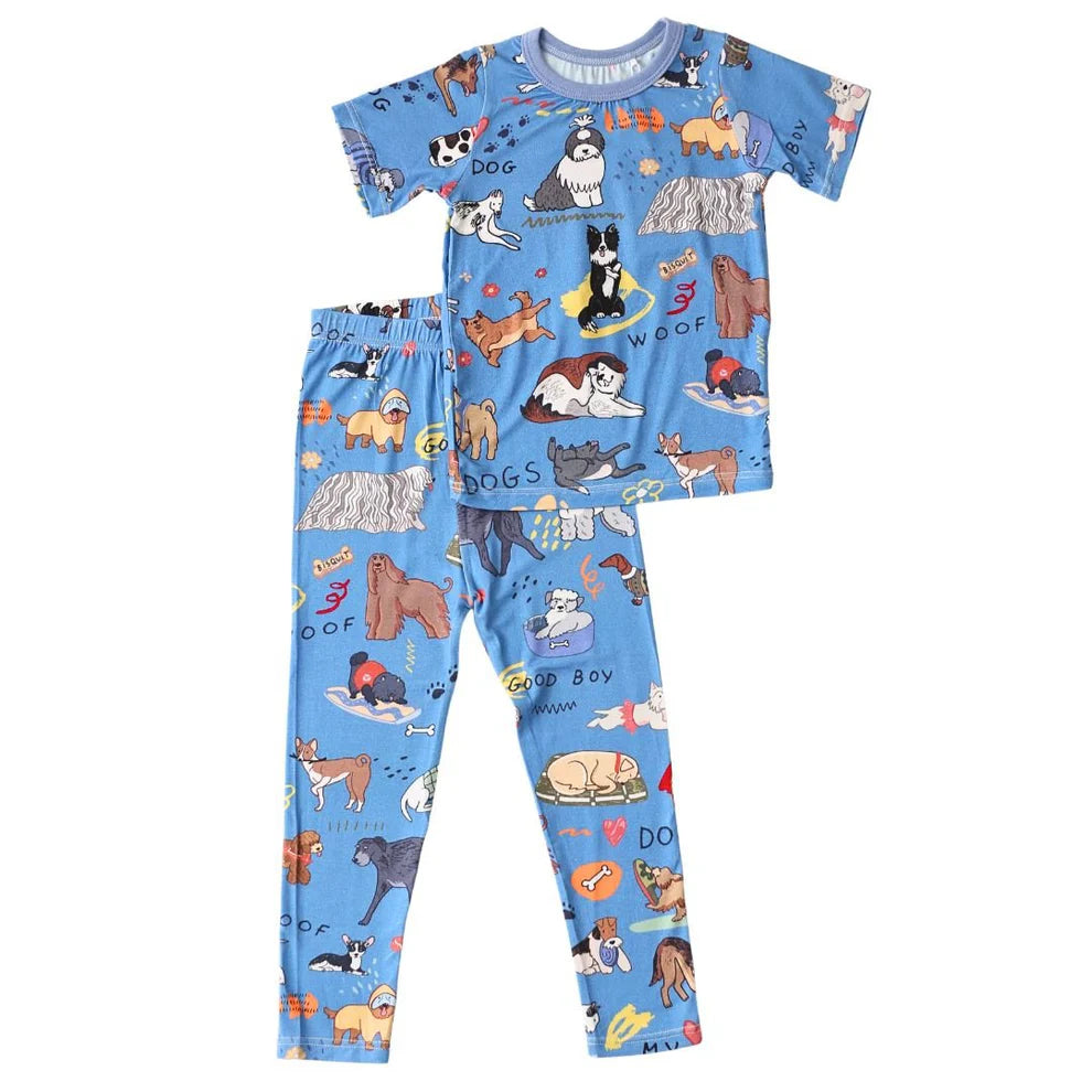 Bestaroo Blue Vintage Dogs | Puppy Pals PJ Set
