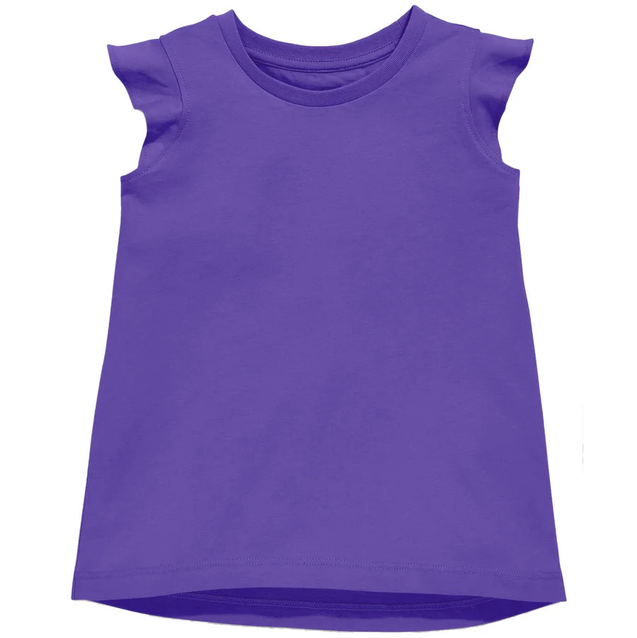 Azarhia Purple | Solid Ruffle Shirt