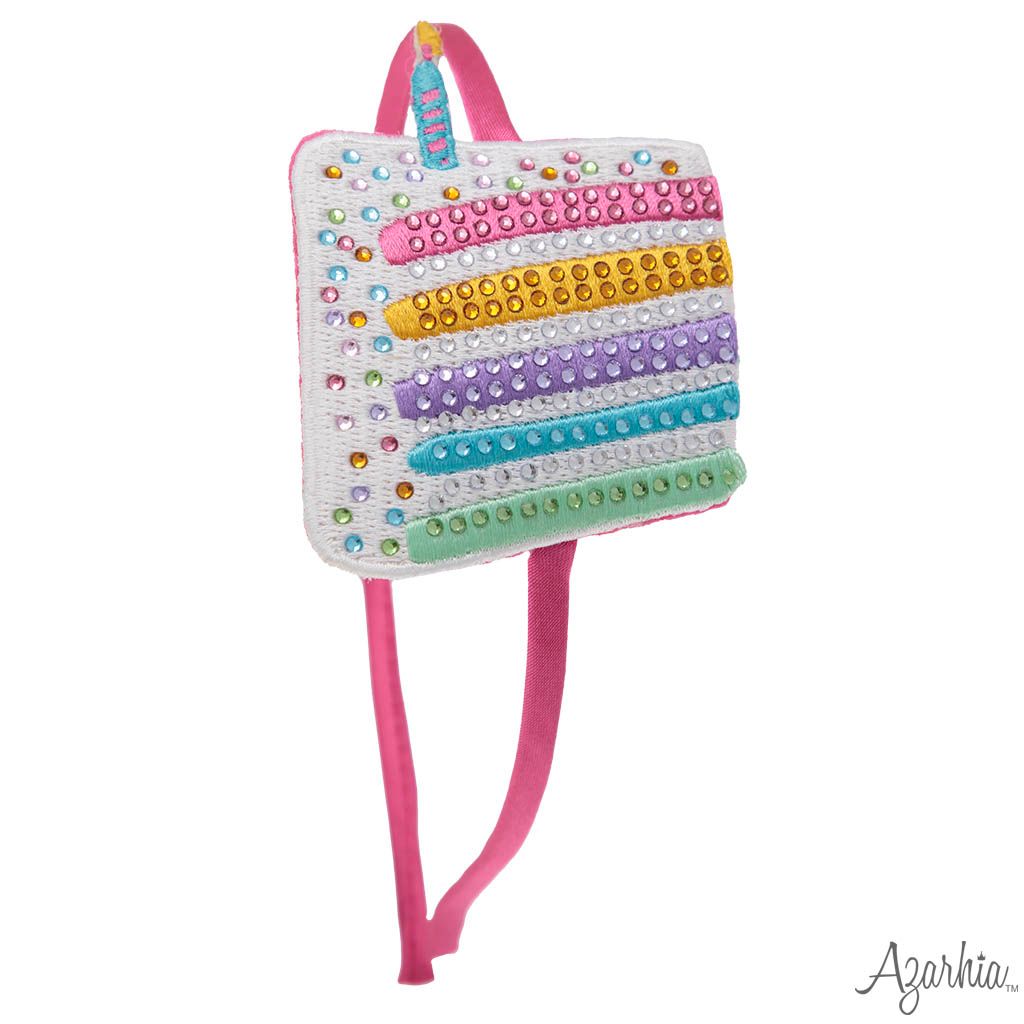 Azarhia Cake | Glitter Rhinestone Patch Birthday Headband