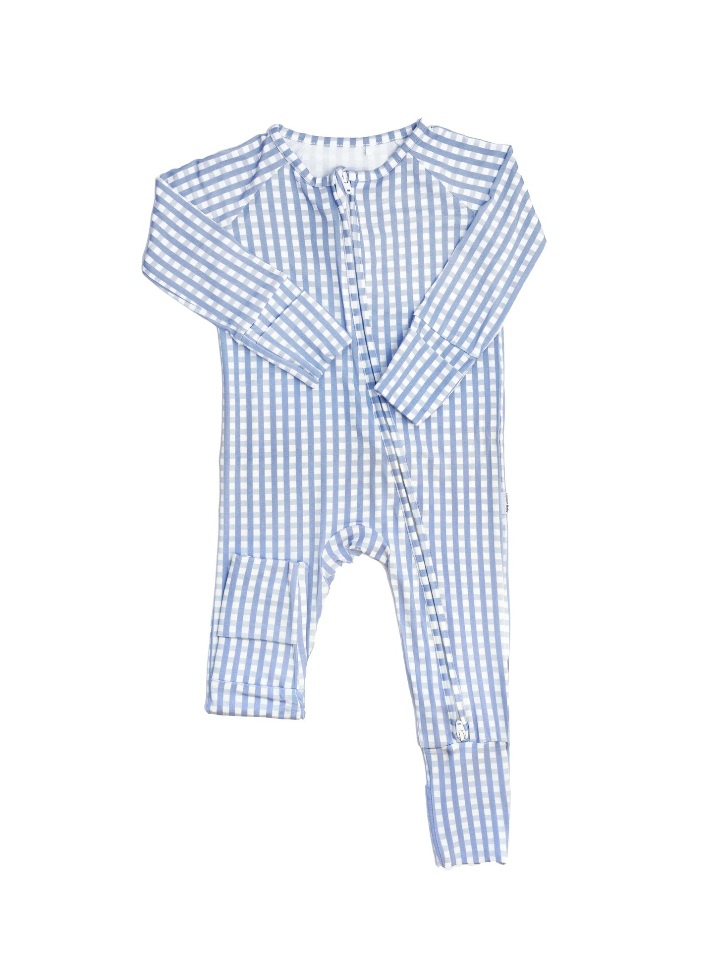 Uptown French Blue | Gingham Sleep Romper