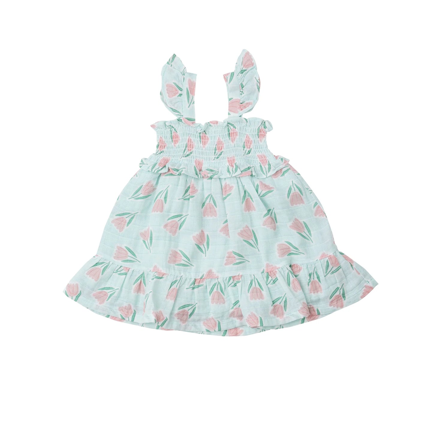 Angel Dear Tulips | Smocked Ruffle Dress
