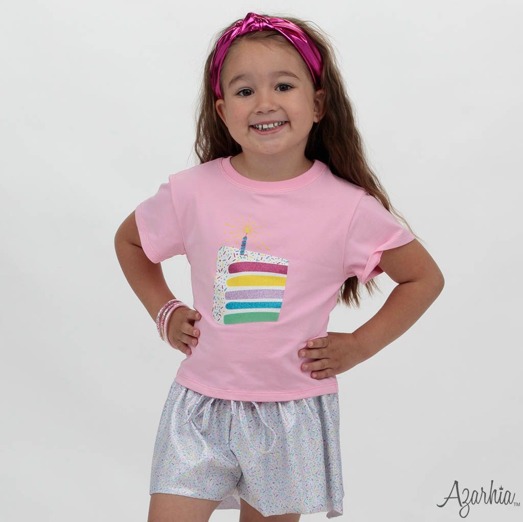 Azarhia Shimmer Sprinkles | Birthday Butterfly Flowy Short