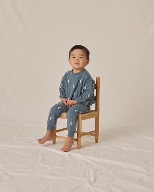 Quincy Mae Ocean Silver Moons | Relaxed Fleece Sweatshirt + Sweatpant Set