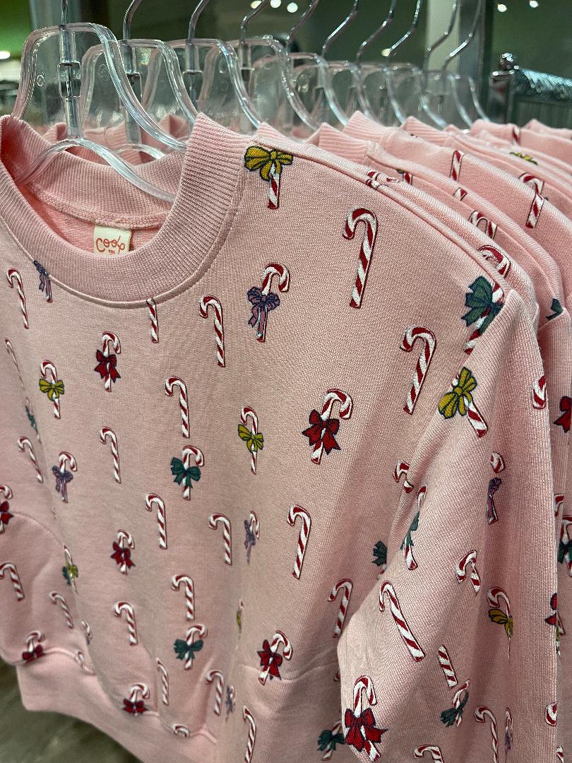 Coop Kids x Pink Chicken Mini Candy Cane | Play Sweatshirt