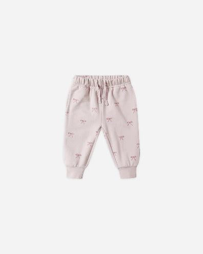 Quincy Mae Lilac Bows | Ruffle Fleece Sweatshirt + Sweatpant Set