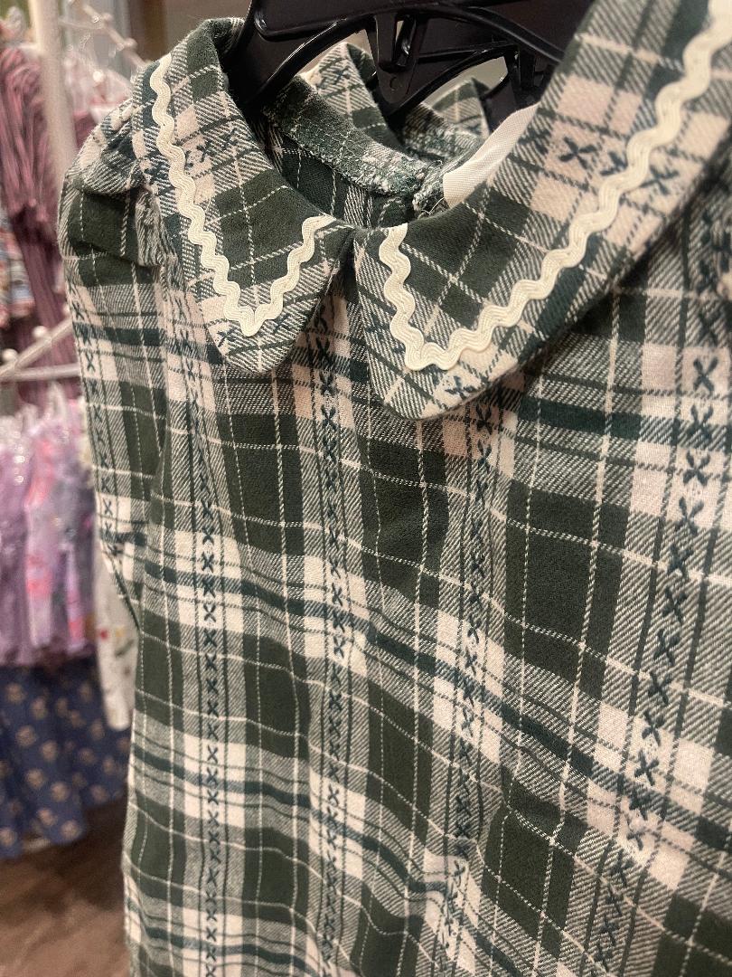Mabel + Honey Green | Plaid & Pine Dress