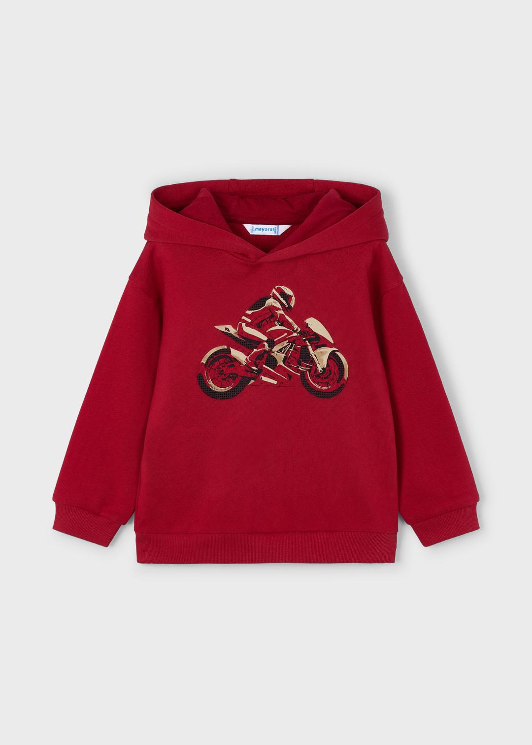 Mayoral Rojo | Embossed Print Pullover