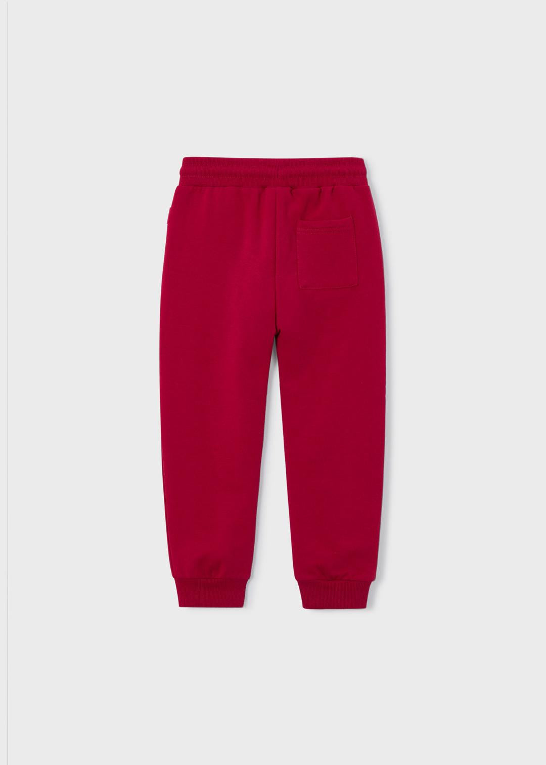 Mayoral Rojo | Basic Cuffed Fleece Trousers