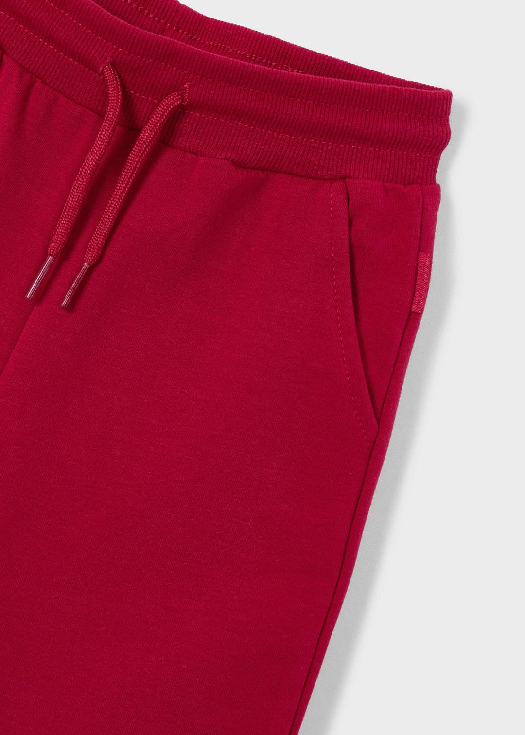 Mayoral Rojo | Basic Cuffed Fleece Trousers
