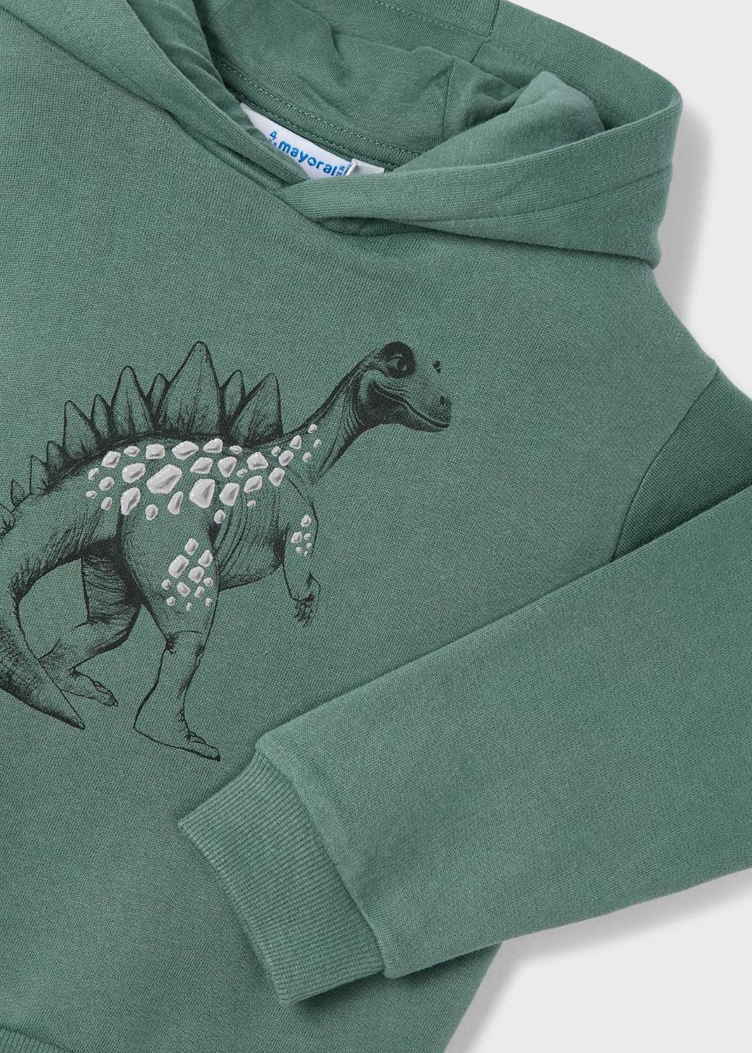Mayoral Abeto Spruce | Embossed Print Pullover Sweatshirt