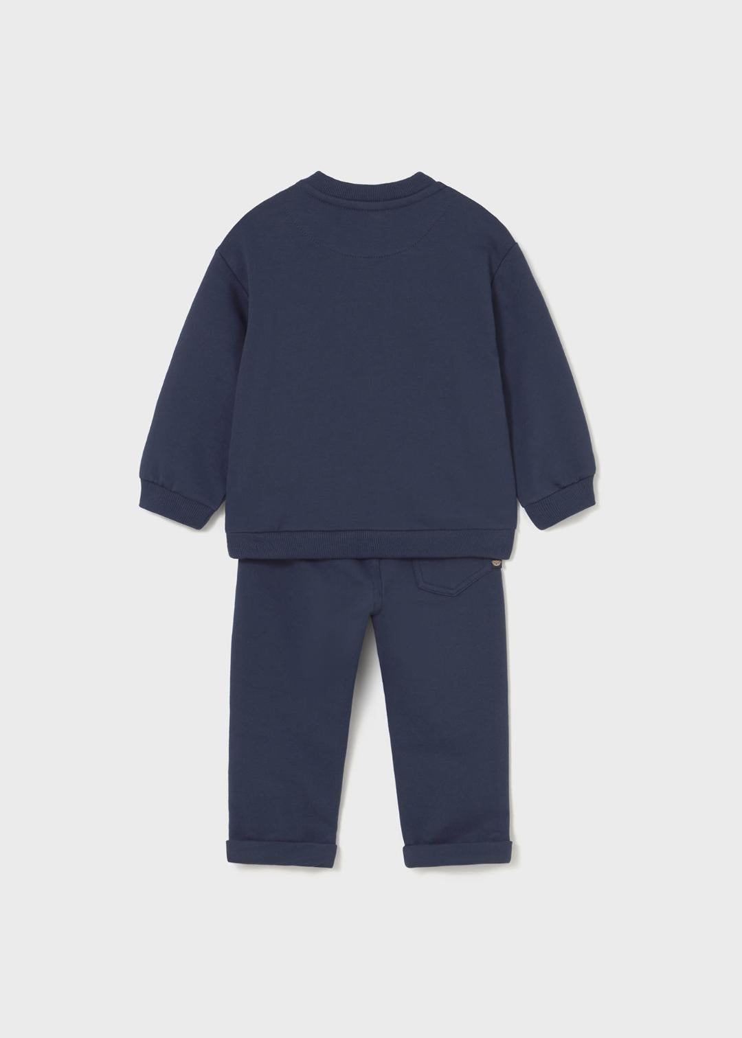 Mayoral Azul | Long Trousers with Bear Sweatshirt