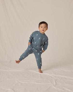 Quincy Mae Ocean Silver Moons | Relaxed Fleece Sweatshirt + Sweatpant Set