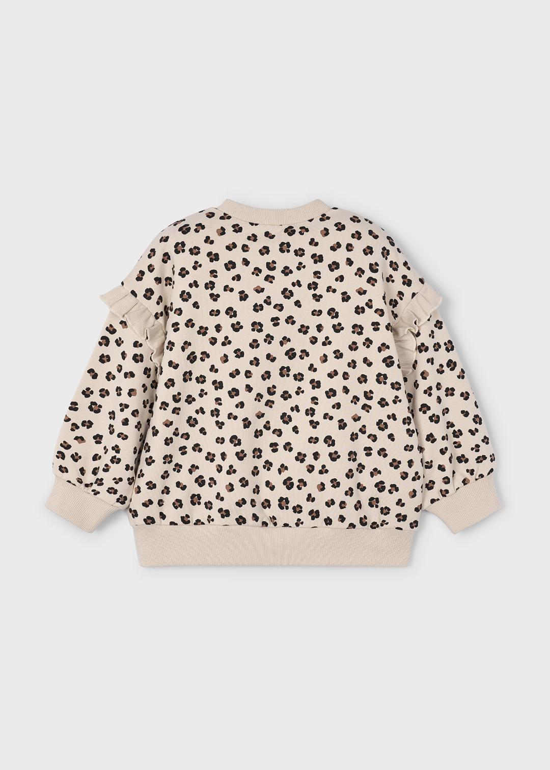 Mayoral Arena Sand | Ruffle Sleeve Pullover Sweatshirt