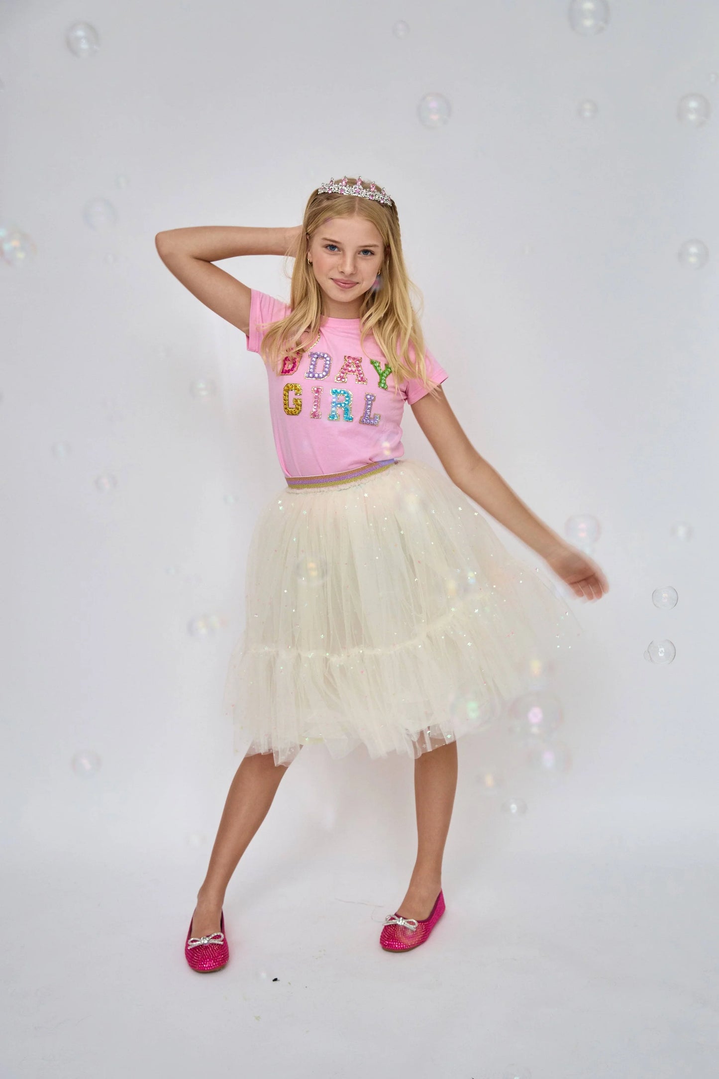 Lola + The Boys Pink | Birthday Girl Gem T-Shirt