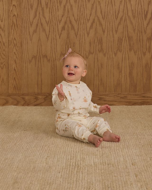 Rylee + Cru Ivory Nutcracker | Long Sleeve Tee + Pant Set