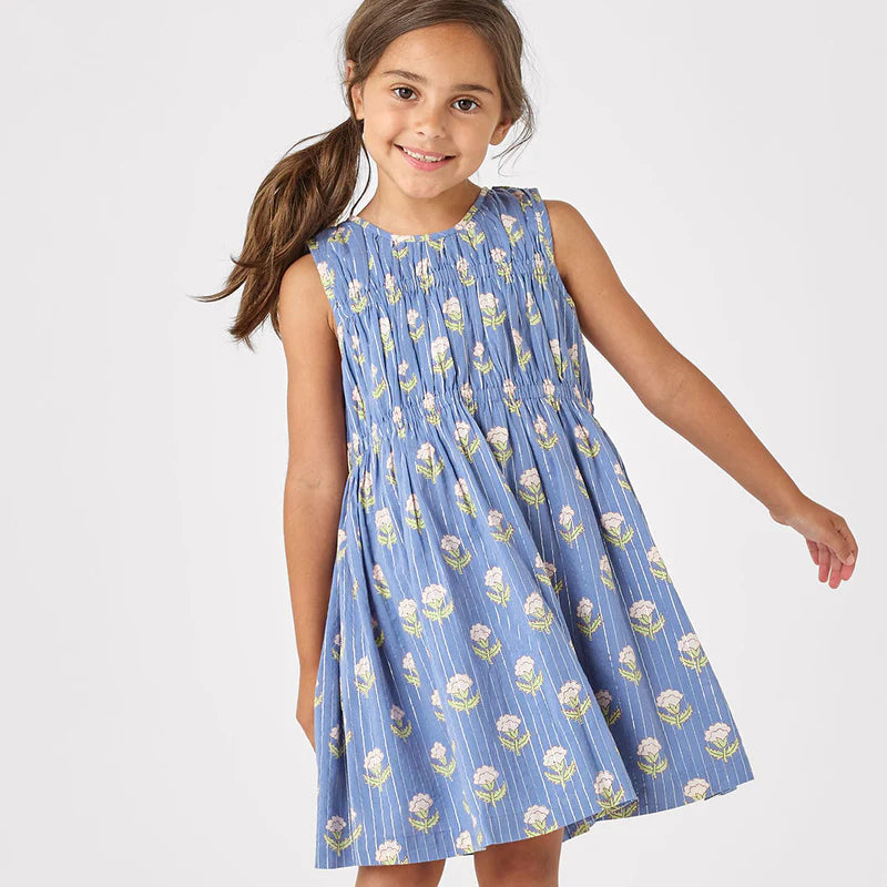 Pink Chicken Periwinkle Small Bud | Sleeveless Waverly Dress