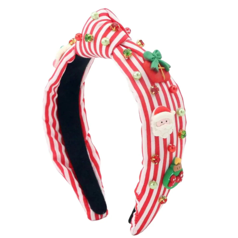 Poppyland Peppermint Stripe | Knotted Headband