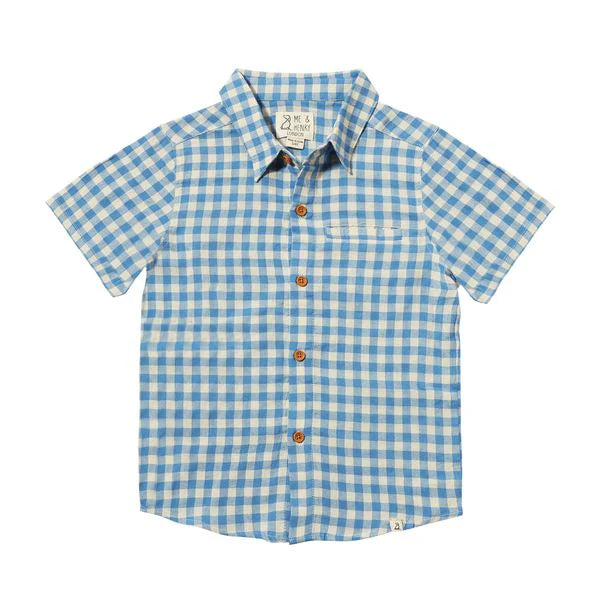 Me & Henry Blue & White Plaid | Newlyn Woven Shirt