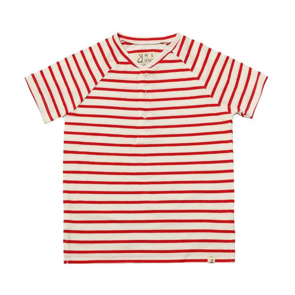 Me & Henry Red & White Stripe | Frigat Raglan Henley