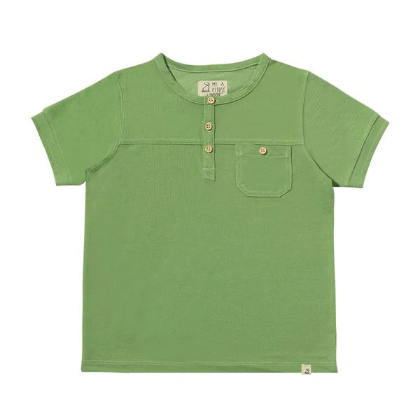 Me & Henry Green Pique | Boardwalk Henley Tee