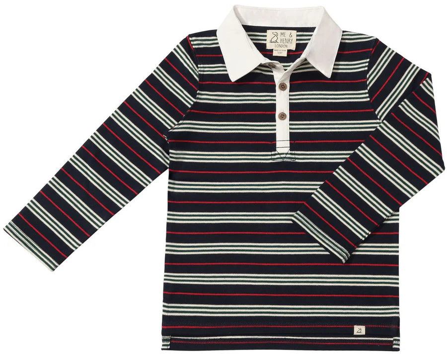 Me & Henry Navy & Red | Rupert Rugby Polo