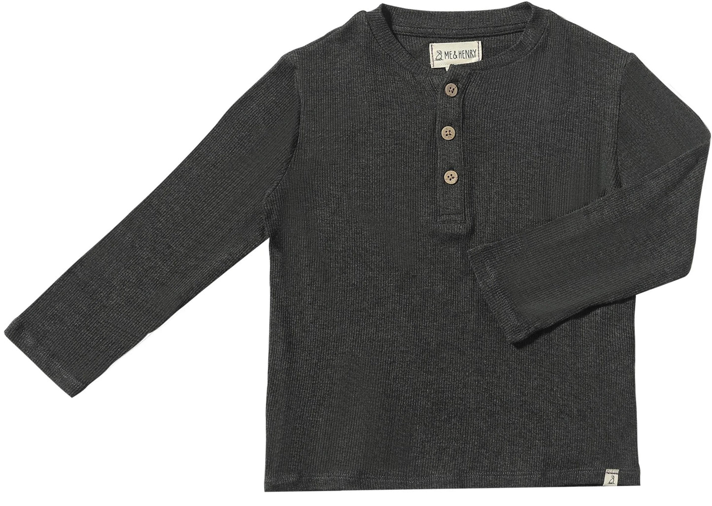 Me & Henry Charcoal | Adams Ribbed Henley