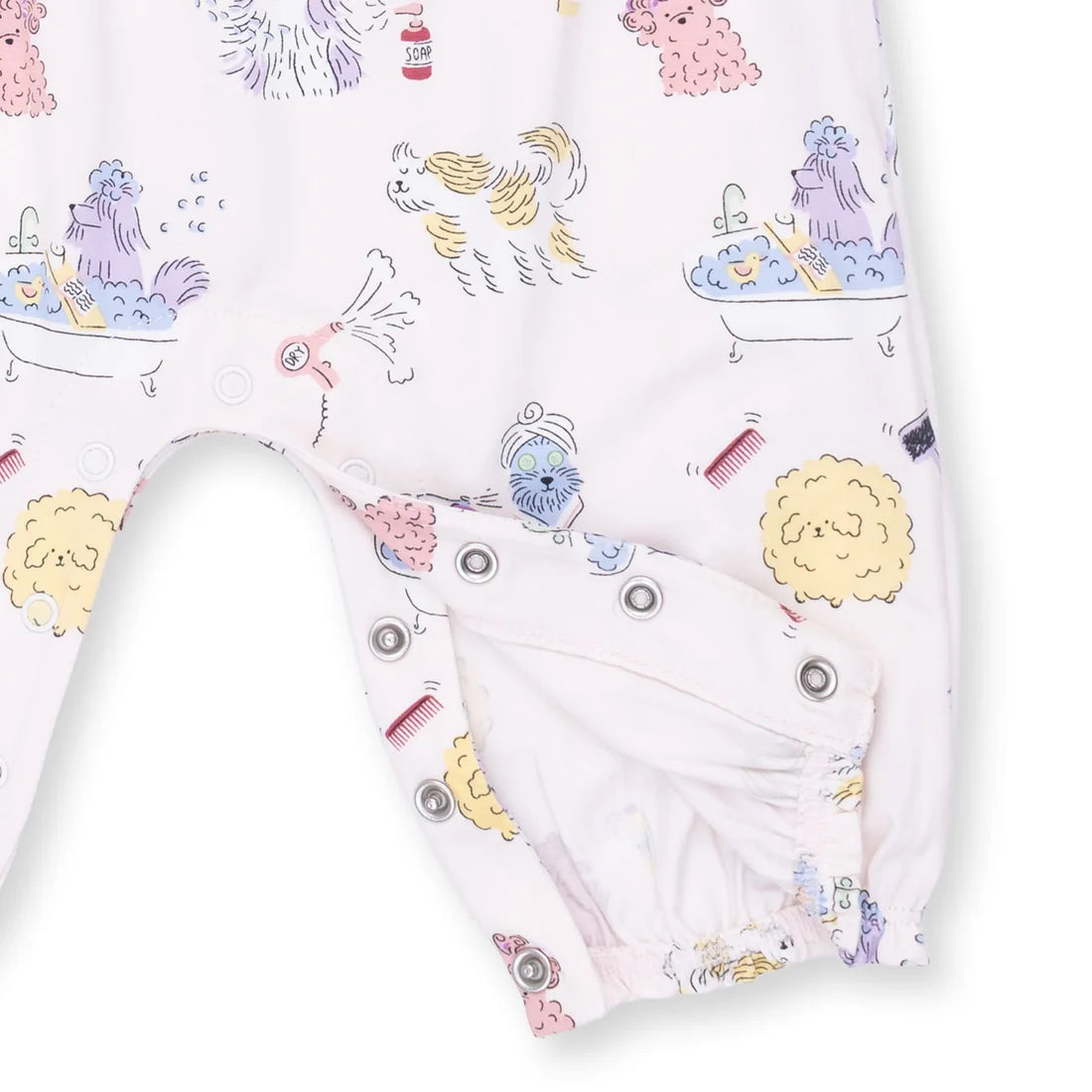 Angel Dear Pink | Spa Dogs Ruffle Sleeve Snap Romper