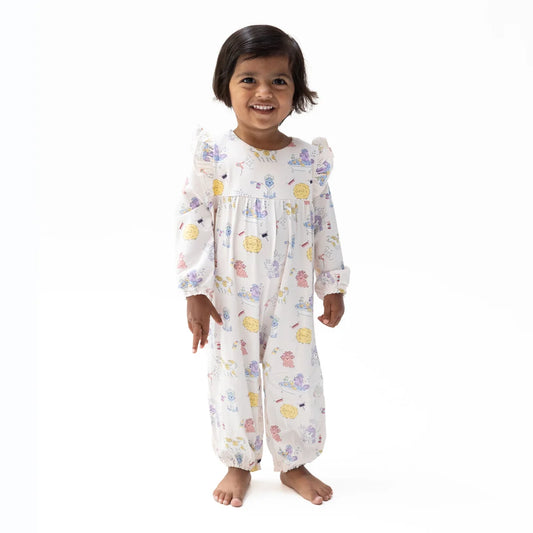 Angel Dear Pink | Spa Dogs Ruffle Sleeve Snap Romper