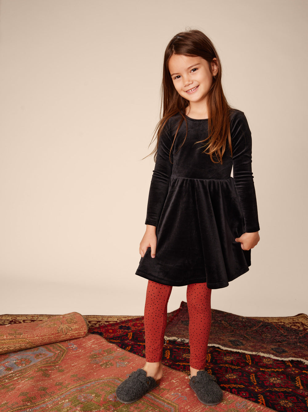 Tea Jet Black | Velour Ballet Dress