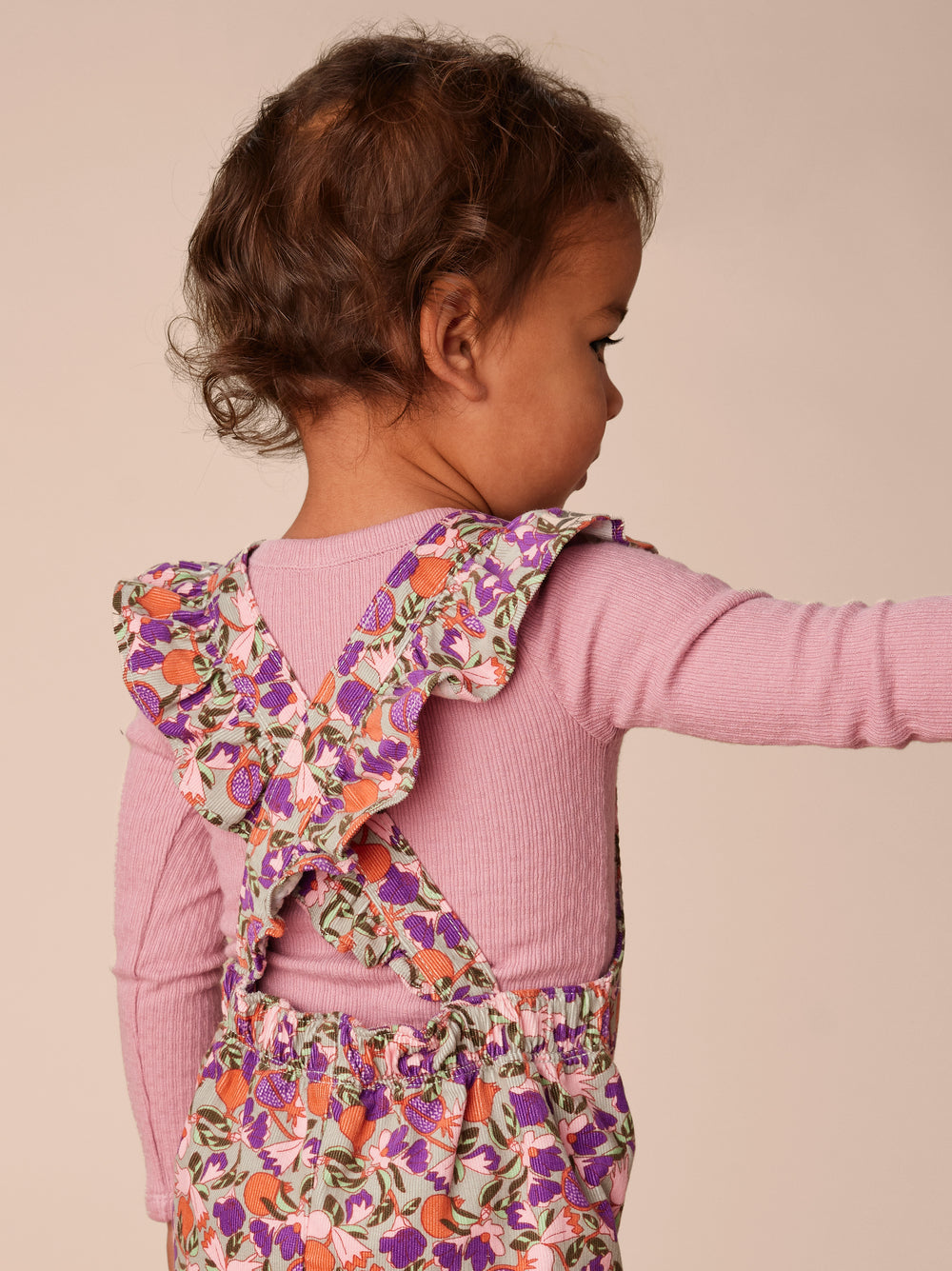 Tea Royal Pomegranate Floral | Corduroy Ruffle Romper