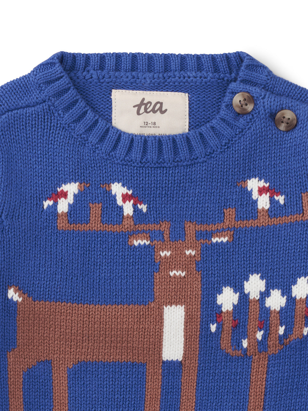 Tea Majorelle Blue | Reindeer Sweater