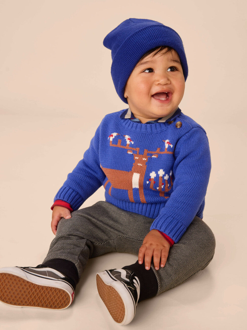 Tea Majorelle Blue | Reindeer Sweater