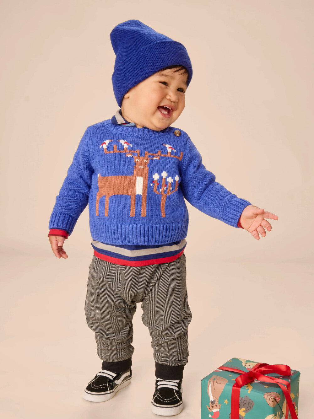 Tea Majorelle Blue | Reindeer Sweater