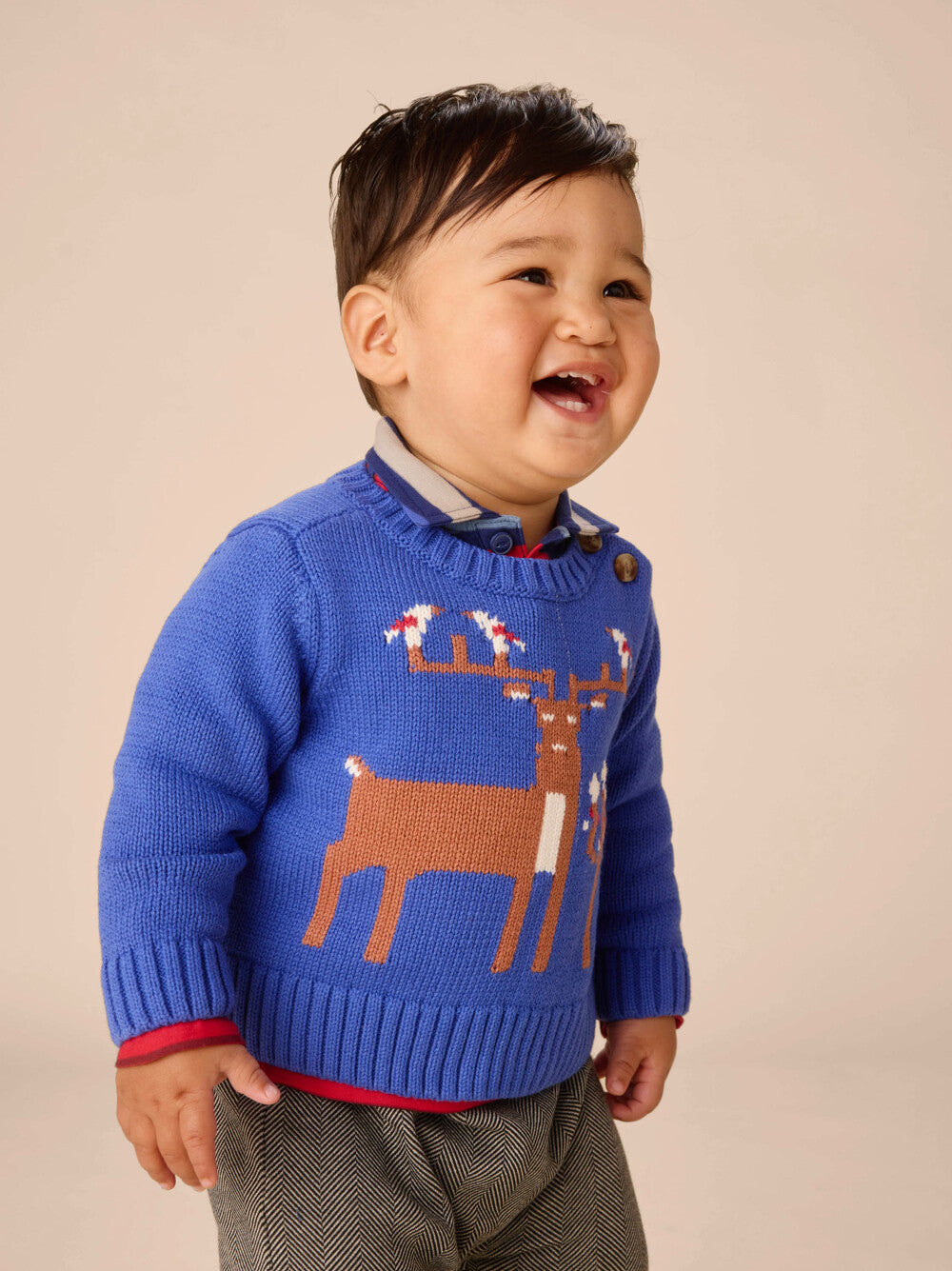 Tea Majorelle Blue | Reindeer Sweater