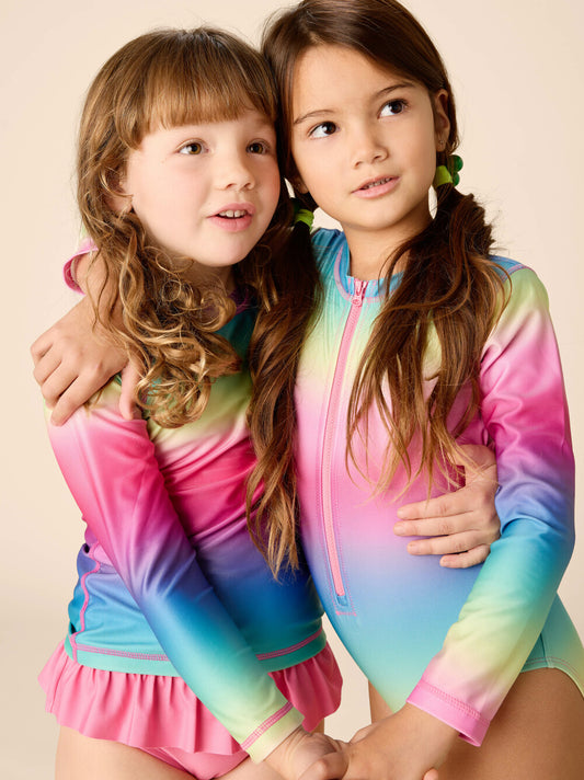 Tea Rio De Janiero Rainbow | Rash Guard Swim Set