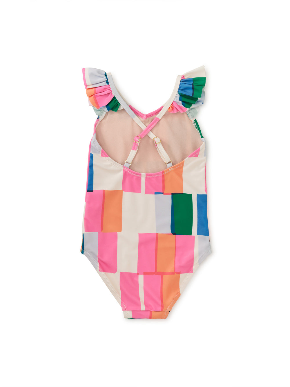 Tea Copacabana Tile | Ruffle One-Piece Swimsuit