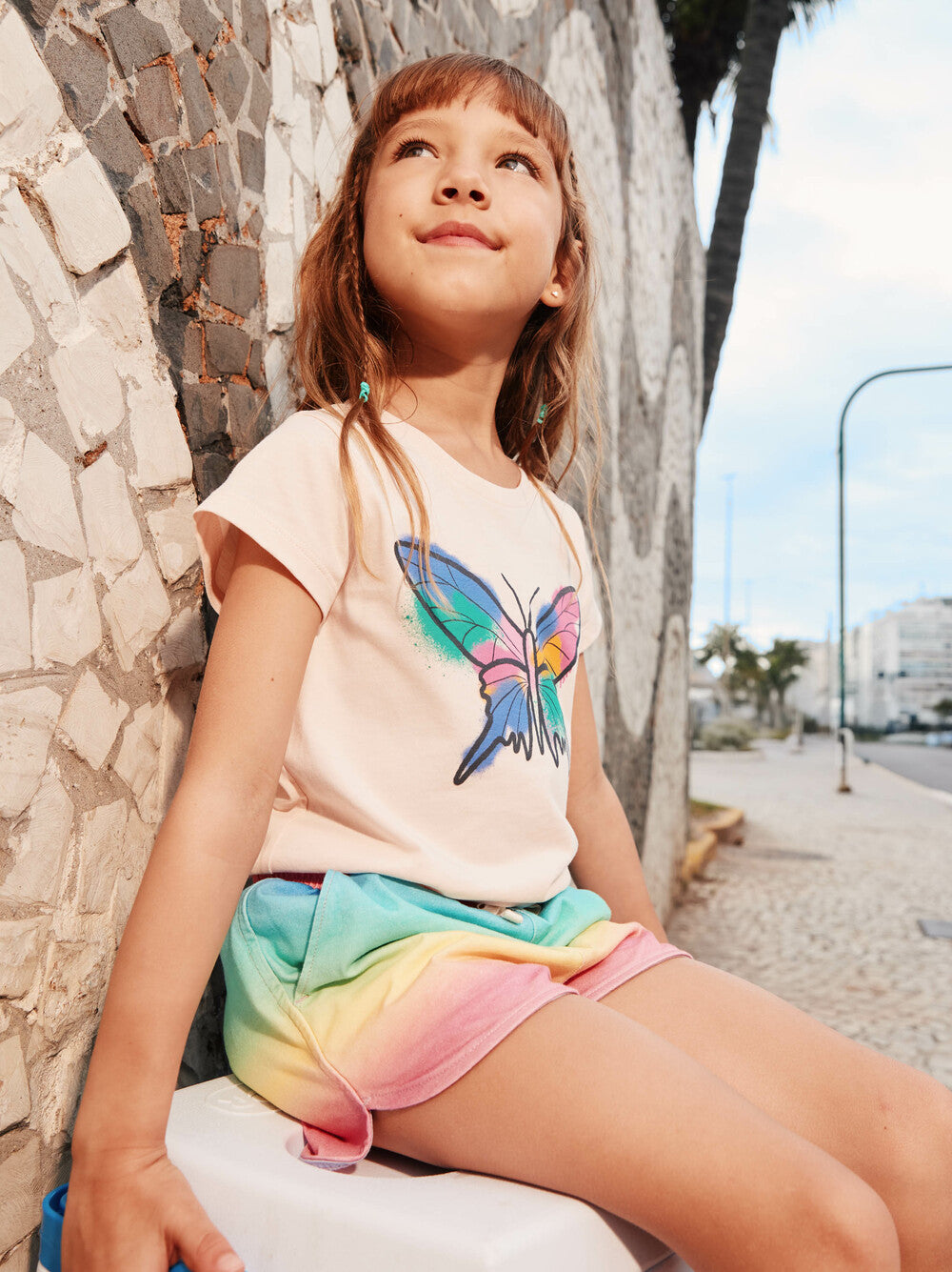 Tea Creole Pink | Graffiti Butterfly Graphic Tee