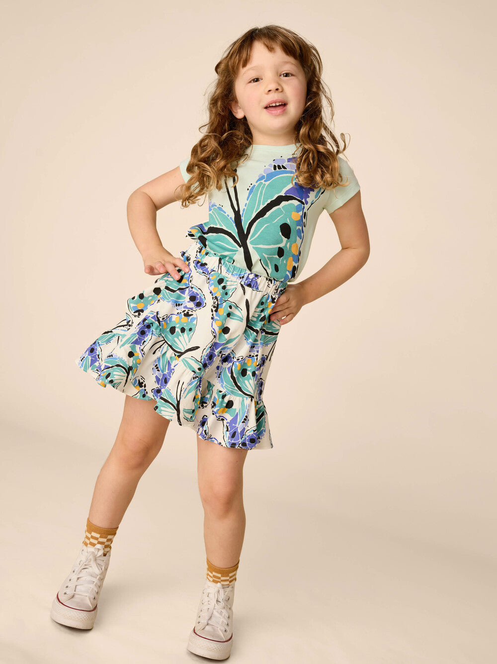 Tea Carnival Butterfly | Ruffle Skirt