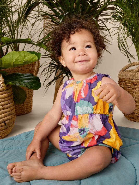 Tea Large Tropical | Peek-A-Boo Back Romper