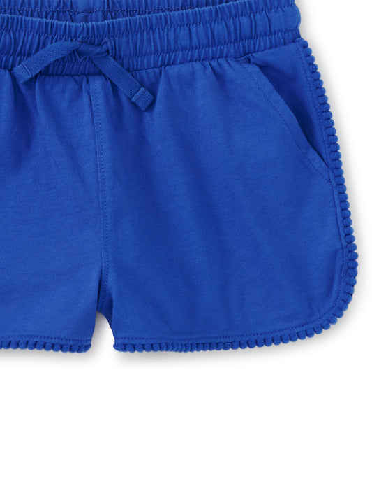 Tea Marjorelle Blue | Pom-Pom Gym Shorts
