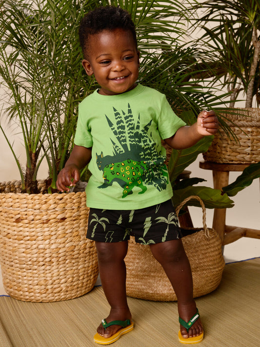 Tea Matcha | Puma & Leopard Graphic Tee