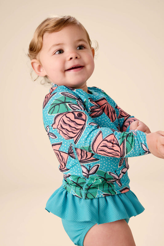 Tea Brazilian Tropical Fish | Rash Guard Swim Set