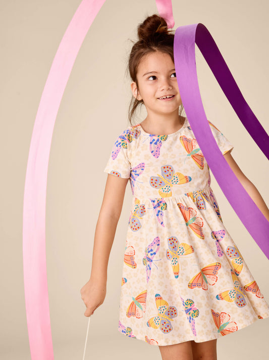 Tea Jaguar Spot | Twist Back Ballet Dress