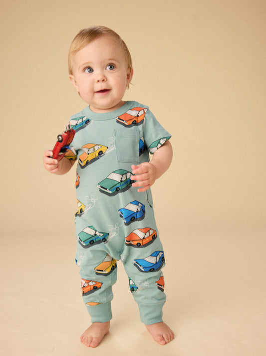Tea Vintage Cars | Pocket Romper