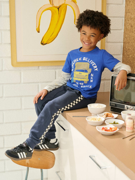 Tea Jet Black | Stripe-Out Joggers