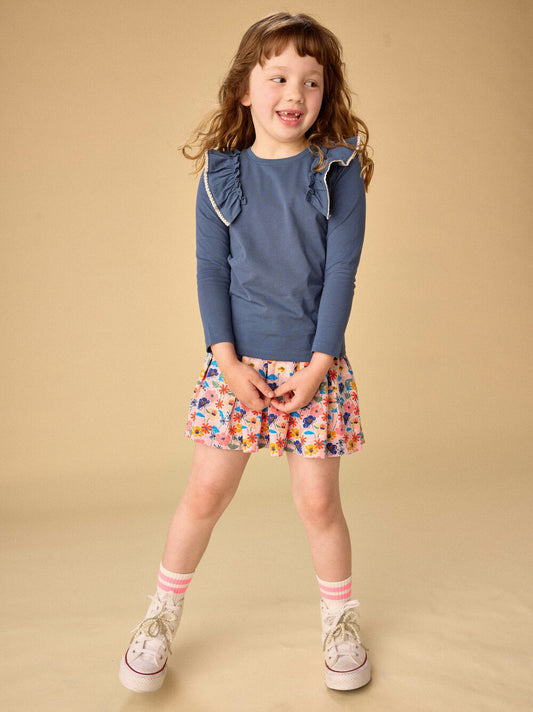 Tea Triumph | Long Sleeve Lace Trim Top