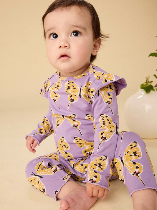 Tea Dragon | Ruffle Shoulder Baby Romper