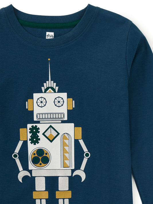 Tea Ink | Metallic Robot Graphic Tee