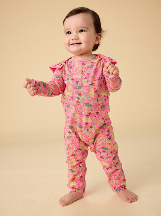 Tea Rabbit & Turtle Folktale | Ruffle Shoulder Romper
