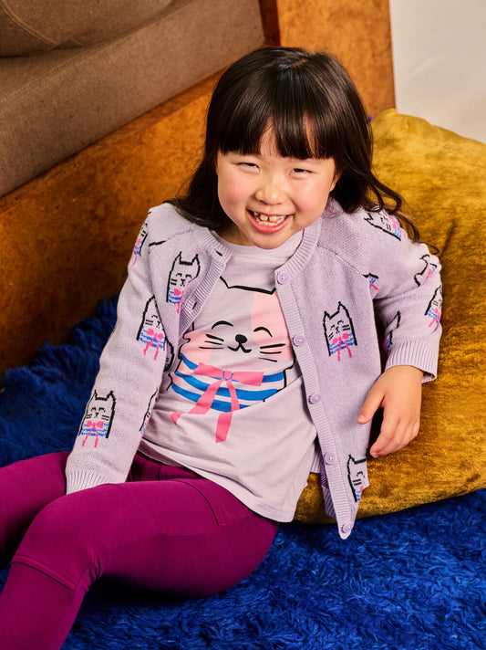 Tea Bowtie Cats | Iconic Bowtie Cats Cardigan